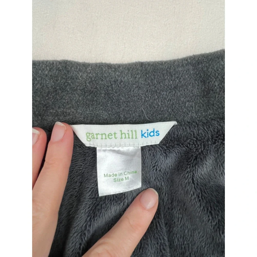 Garnet Hill Kids Grey Wool Blend Fit and Flare Coat Peter Pan Collar Size M 1165